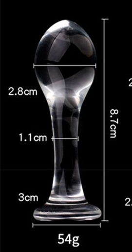 Glass anal plug sex toy