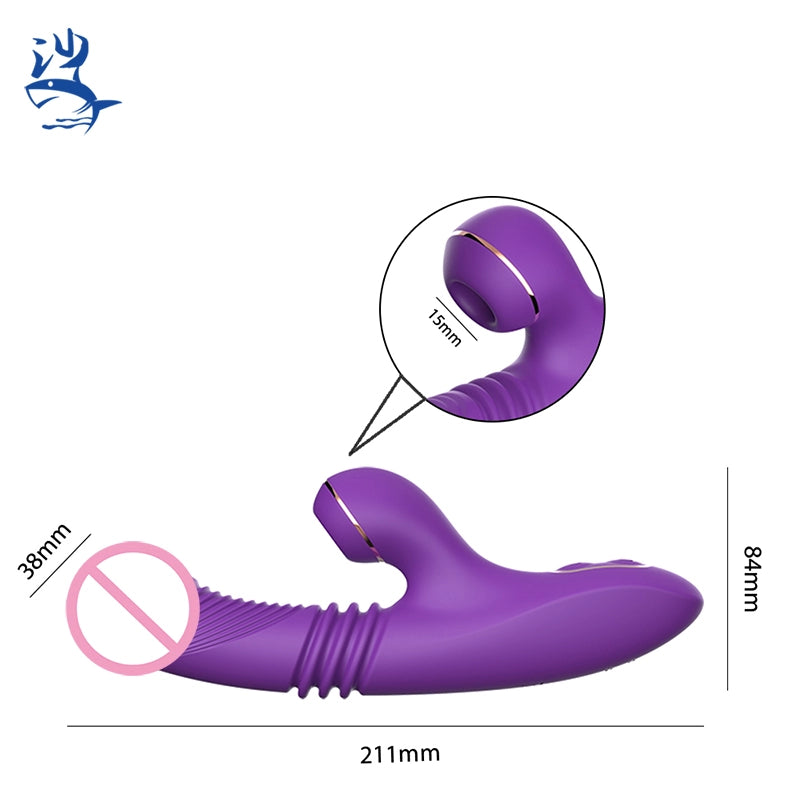 Dildo with thrusting, heating and Suction (Olivia)